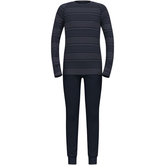 ODLO bielizna termoaktywna dziecięcia komplet spodnie i bluza granatowy, Kolor: granatowy, Waga: 0.2, Rozmiar: 152, 2 zdjęcie