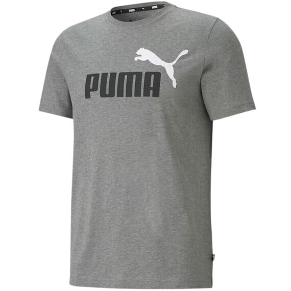PUMA koszulka męska t-shirt bawełniany ESS+ 2 Col Logo Tee szara, Kolor: szary, Waga: 0.2, Rozmiar: XL