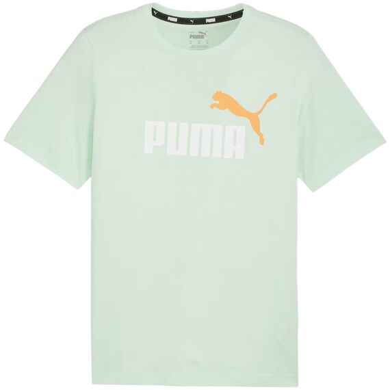 PUMA koszulka męska t-shirt bawełniany ESS+ 2 Col Logo Tee miętowa, Kolor: miętowy, Waga: 0.2, Rozmiar: S