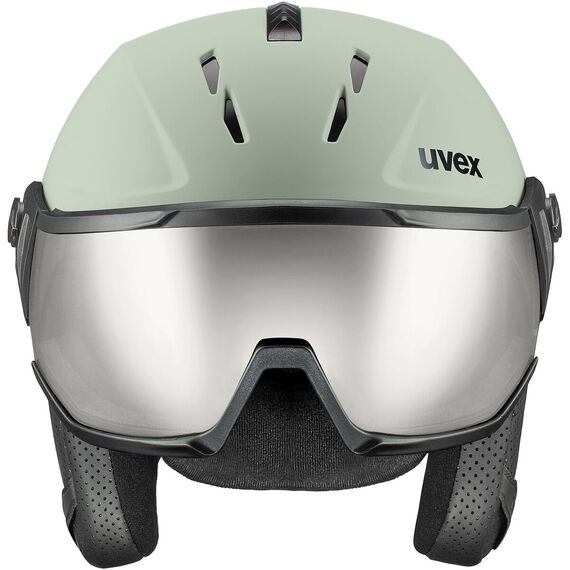 UVEX INSTINCT VISOR kask narciarski hardshell z goglami zielony, Kolor: zielony, Waga: 1, Rozmiar: 60-62, 6 zdjęcie