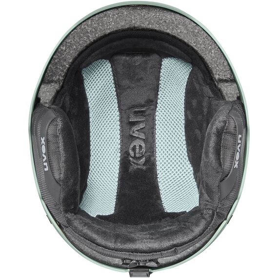 UVEX Kask narciarski hardshell z regulacją Wanted szary, Kolor: zielony, Rozmiar: 58-61, 3 zdjęcie