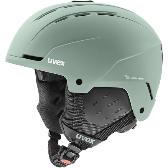 UVEX STANCE kask narciarski hardshell z regulacją czarny, Kolor: zielony, Rozmiar: 51-55