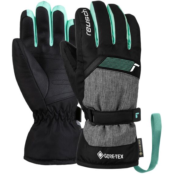 REUSCH FLASH rękawice narciarskie dziecięce z GORE-TEX czarne/niebieskie, Kolor: czarne, Waga: 0.2, Rozmiar: 4.5