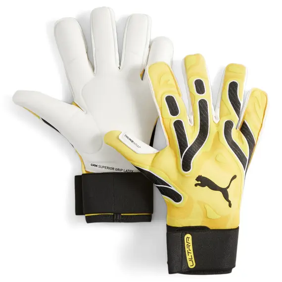 PUMA rękawice bramkarskie meczowe Ultra Ultimate Hybrid żółte, Kolor: żółty, Waga: 0.2, Rozmiar: 10
