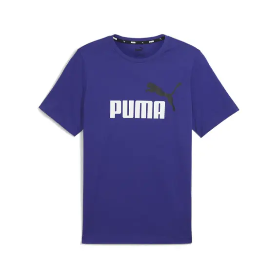 PUMA koszulka męska t-shirt bawełniany ESS+ 2 Col Logo Tee niebieska, Kolor: niebieski, Waga: 0.2, Rozmiar: L