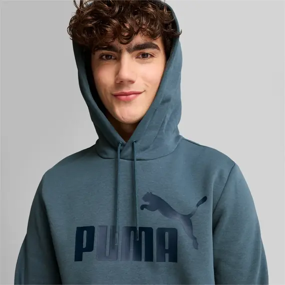 PUMA bluza męska z kapturem bawełniana ESS Big Logo Hoodie szara, Kolor: szary, Waga: 0.4, Rozmiar: L, 4 zdjęcie