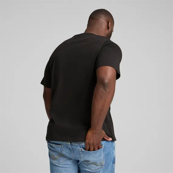 PUMA koszulka męska t-shirt bawełniany ESS+ 2 Col Logo Tee czarna/czerwona, Kolor: czarny/czerwony, Waga: 0.2, Rozmiar: M, 7 zdjęcie