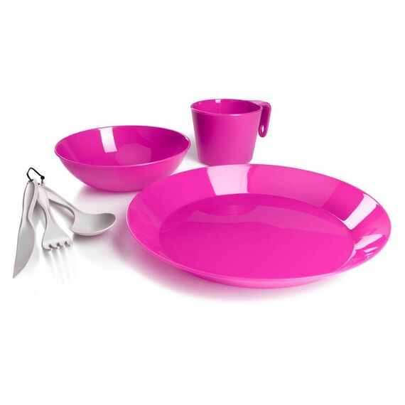 GSI Outdoors Zestaw naczyń Cascadian 1 Person Table Set różowy
