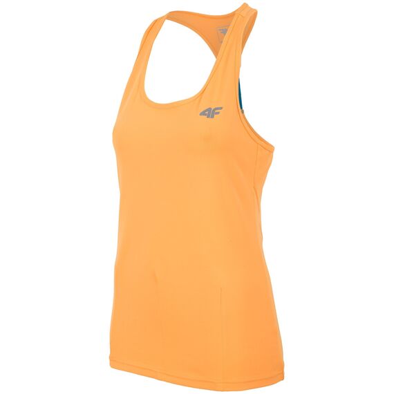 4F T-shirt damski fitness TSDF004 pomarańczowy, Kolor: pomarańczowy, Waga: 1, Rozmiar: XL