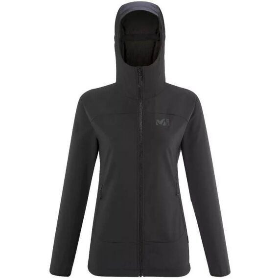 Millet Kurtka softshell damska Fusion Shield Hoodie czarna, Kolor: czarny, Waga: 2, Rozmiar: S