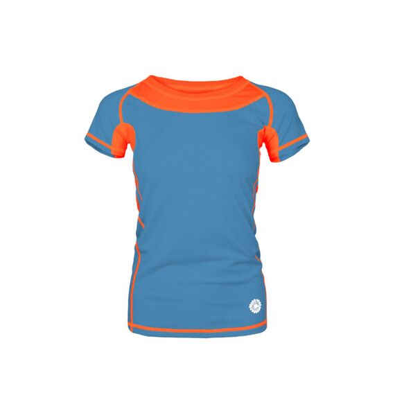 Milo Koszulka damska do biegania Tlell Lady ocean blue / salmon orange Polartec Delta r. M