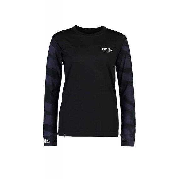 Mons Royale Koszulka damska merino Yotei BF Tech LS Black / Motion r. M