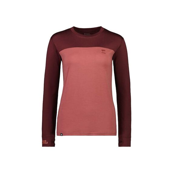 Mons Royale Koszulka damska merino Yotei BF Tech LS Dark Chocolate / Terracota, Waga: 0.5, Rozmiar: L