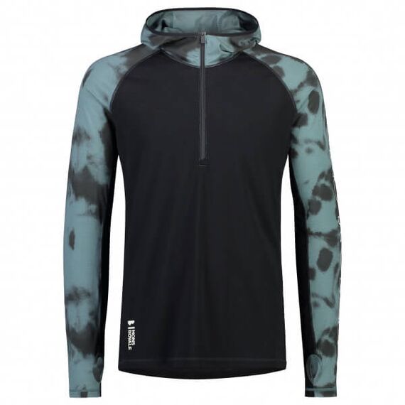Mons Royale Koszulka męska merino Temple Tech Hood-Sage Tie Dye / Black r. XL