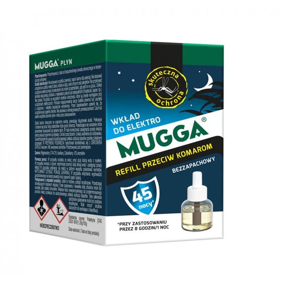 Mugga Wkład do ELEKTRO na komary, meszki, owady na 45 nocy 35 ml