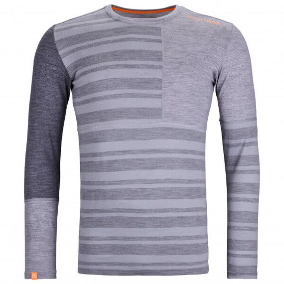 Ortovox Koszulka męska 185 Rock'N'Wool Long Sleeve grey blend r. L, Kolor: szary, Waga: 0.5, Rozmiar: L