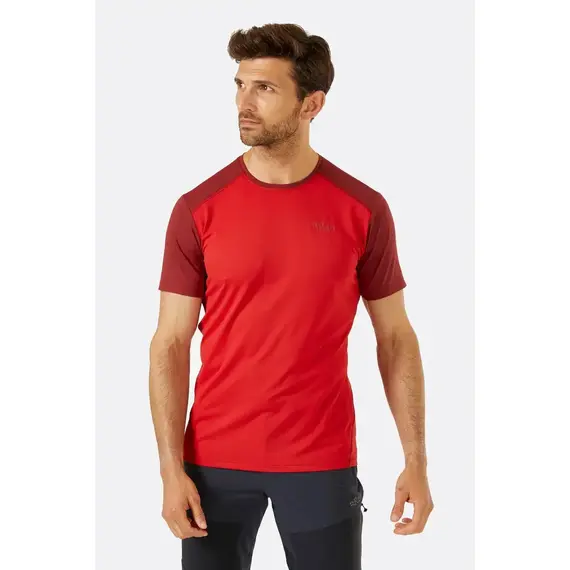 Rab Techniczna koszulka męska Force Tee czerwona, Waga: 0.5, Rozmiar: XL