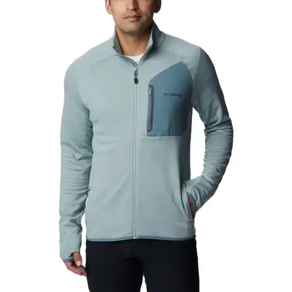 Bluza męska Columbia Triple Canyon Full Zip Niagara turkusowa, Kolor: niebieski, Waga: 1, Rozmiar: S