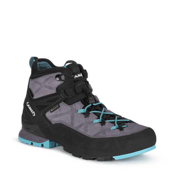 AKU Buty damskie W's Rock DFS MID GTX szaro-turkusowe, Waga: 3, Rozmiar: 38