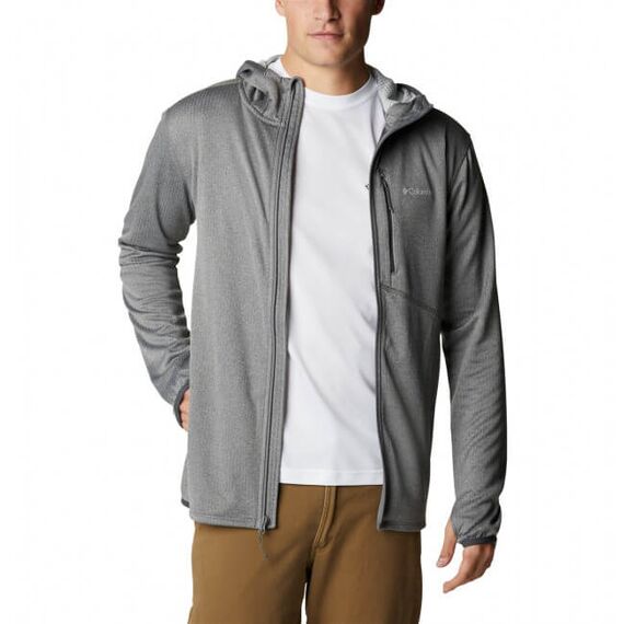 Columbia Bluza męska Park View Fleece Full Zip Hoodie City szara, Kolor: szary, Waga: 1, Rozmiar: S