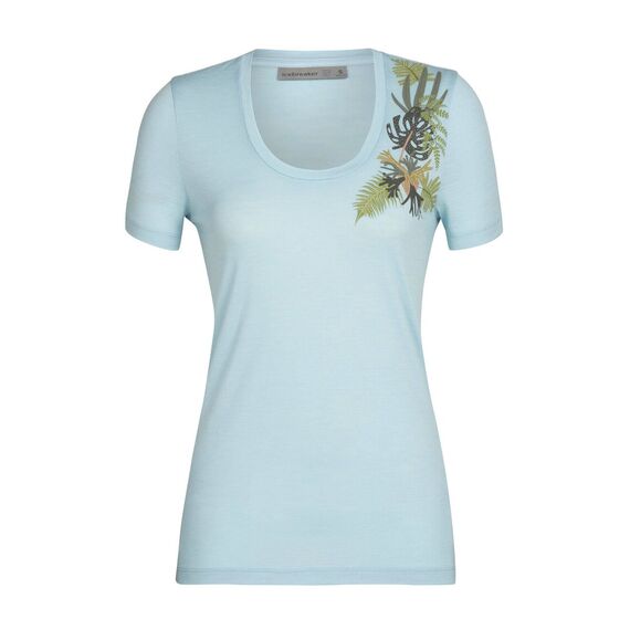 Icebreaker Koszulka damska merino Tech Lite II SS Scoop Tee Fabulous Farms Haze r. XS
