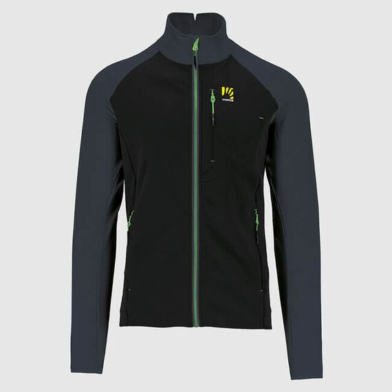 Karpos Bluza męska Pizzocco Evo Full Zip Fleece Black / Ombre Blue / Jasmine Green r. M
