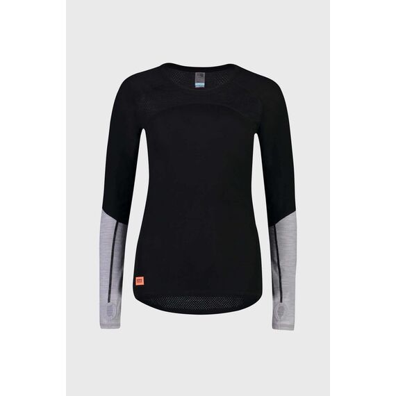 Mons Royale Koszulka damska merino Bella Tech LS-Black / Neon-Wmns, Waga: 0.5, Rozmiar: M