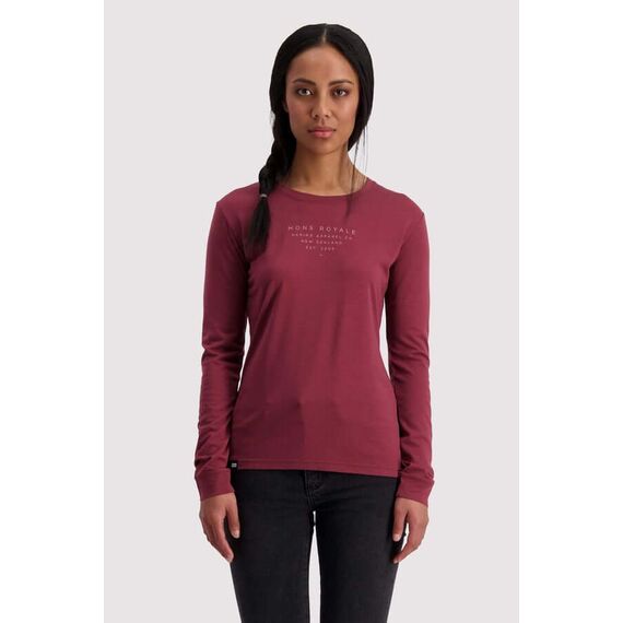 Mons Royale Koszulka damska merino Icon LS-Wild Ginger, Kolor: brązowy, Waga: 0.5, Rozmiar: XS