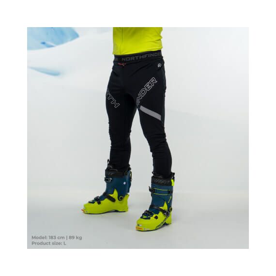 Northfinder Męskie spodnie/legginsy skiturowe Zdiare black, Kolor: czarny, Waga: 1, Rozmiar: XXL
