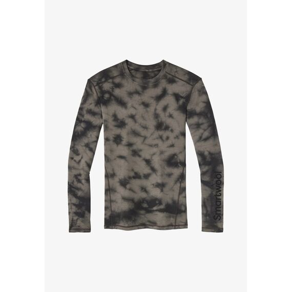 Smartwool Koszulka męska Classic Thermal Plant-Based Dye Merino Base Layer Black Marble Wash, Kolor: czarny, Waga: 1.5, Rozmiar: XL