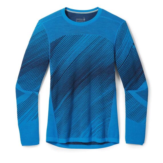 Smartwool  Koszulka męska Intraknit Thermal Merino Base Layer Pattern Crew niebieska, Kolor: niebieski, Waga: 1.5, Rozmiar: XL