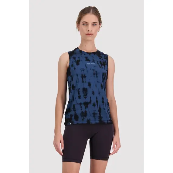 Mons Royale Koszulka damska Icon Relaxed Tank - Clean Ice Night Tie Dye, Kolor: niebieski, Waga: 0.5, Rozmiar: M