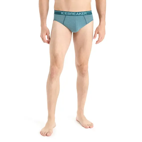 Icebreaker Slipy męskie z wełny merino Anatomica Briefs zielone, Waga: 0.5, Rozmiar: M