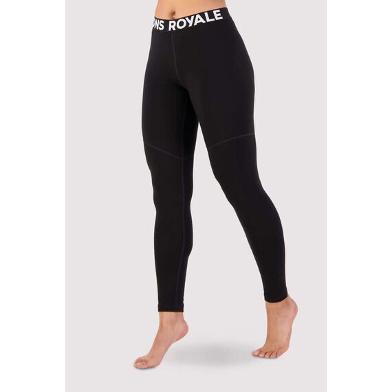 Mons Royale Legginsy damskie merino Womens Cascade Flex 200 czarne, Kolor: czarny, Waga: 0.5, Rozmiar: XS