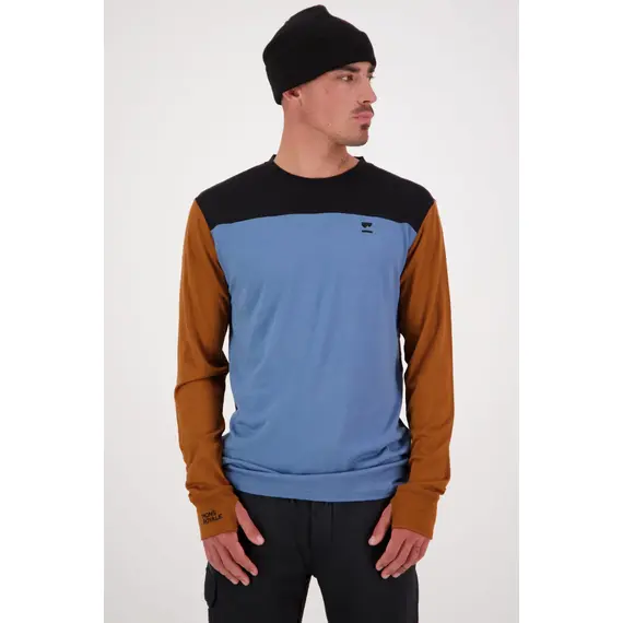 Bluza męska merino Mons Royale Yotei LS Logo - Retro Valley