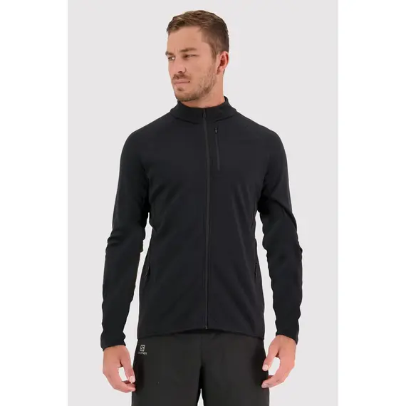 Mons Royale Bluza męska Approach Merino Gridlock Jacket - Black r. S