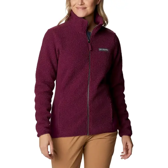 Bluza polarowa damska Columbia Panorama Full Zip Marionberry bordowa, Kolor: fioletowy, Waga: 1, Rozmiar: XS