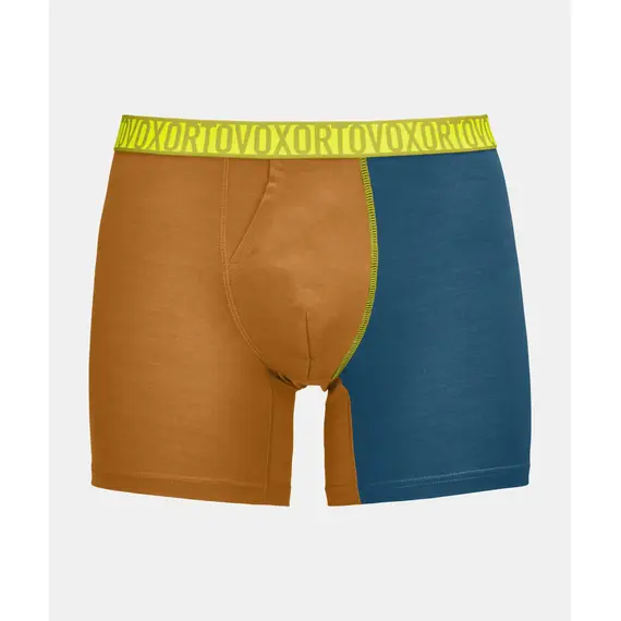 Ortovox Bokserki męskie 150 Essential Boxer Briefs pomarańczowe, Kolor: inny, Waga: 0.5, Rozmiar: S