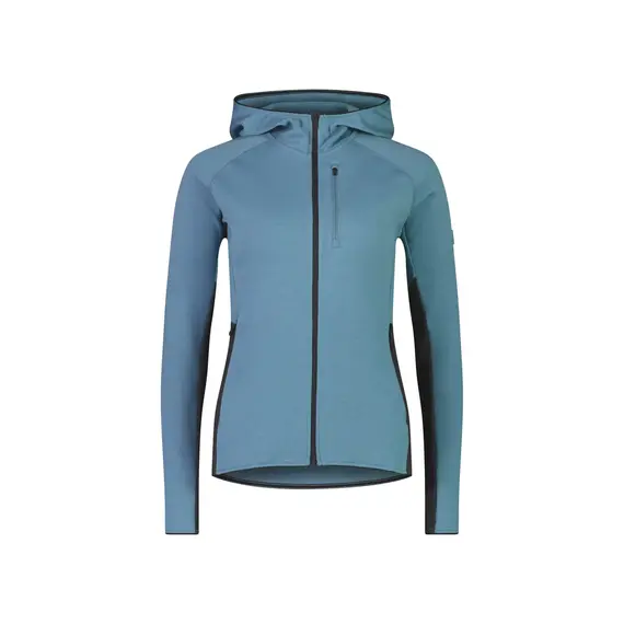 Mons Royale Bluza damska Approach Merino Gridlock Hood niebieska, Waga: 1.5, Rozmiar: XS