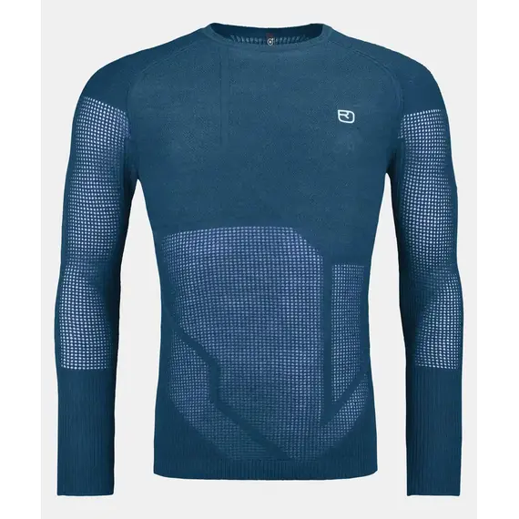 Ortovox Bluza męska Merino Thermovent niebieska, Kolor: niebieski, Waga: 1, Rozmiar: M