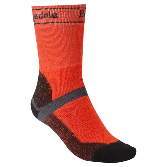 Bridgedale Zimowe skarpetki męskie MTB Winter Weight T2 Merino Sport Boot pomarańczowo-czarne, Waga: 0.5, Rozmiar: M (40-43)