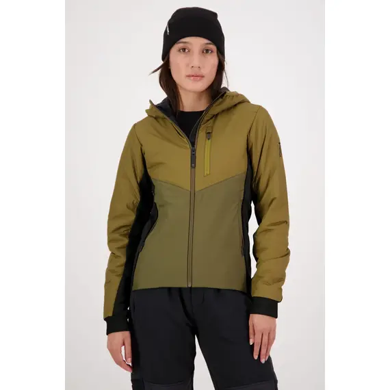 Mons Royale Kurtka damska Arete Wool Insulation Hood zielona r. M