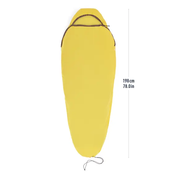 Sea To Summit Wkładka do śpiwora Reactor Sleeping Bag Liner Mummy ze ściągaczem żółty