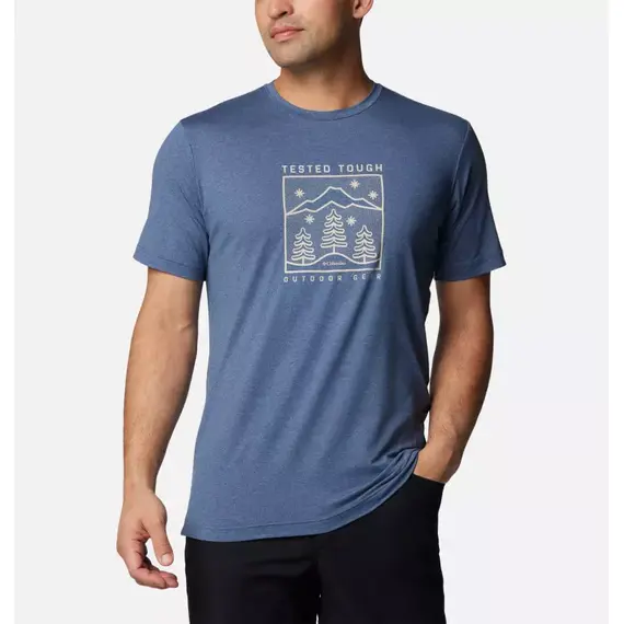 Columbia T-shirt męski Kwick Hike Graphic SS Tee Dark Mountain, Waga: 0.5, Rozmiar: XL
