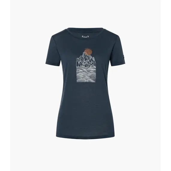 Super.Natural koszulka damska merino Preikestolen Tee niebieska, Kolor: niebieski, Waga: 0.5, Rozmiar: L