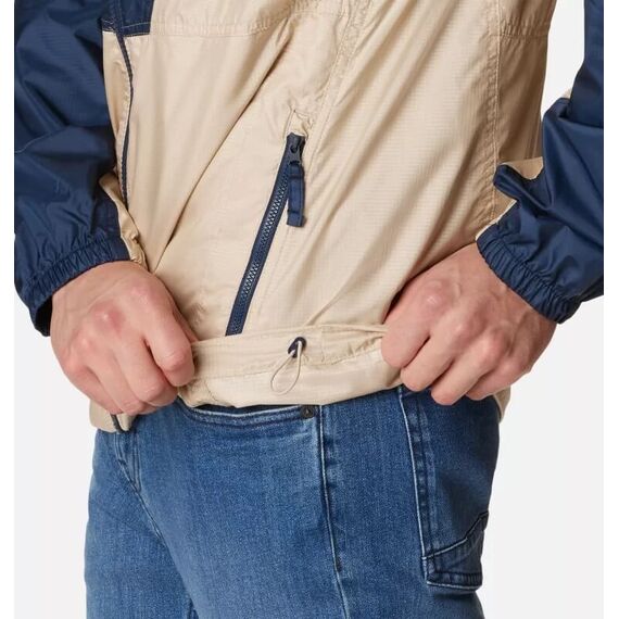 Columbia Kurtka męska Trail Traveler Windbreaker Ancient Fossil niebiesko-beżowa, Kolor: szary, Waga: 1, Rozmiar: XL, 3 zdjęcie