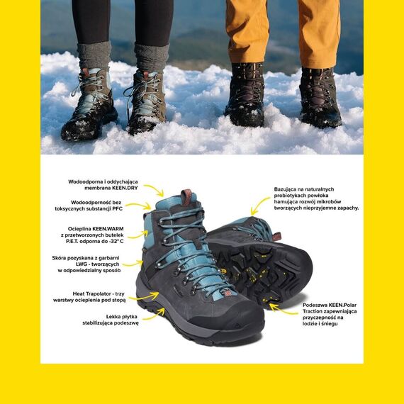 Keen Buty zimowe damskie Revel IV Mid Polar magnet / north atlantic r. 39, 7 zdjęcie