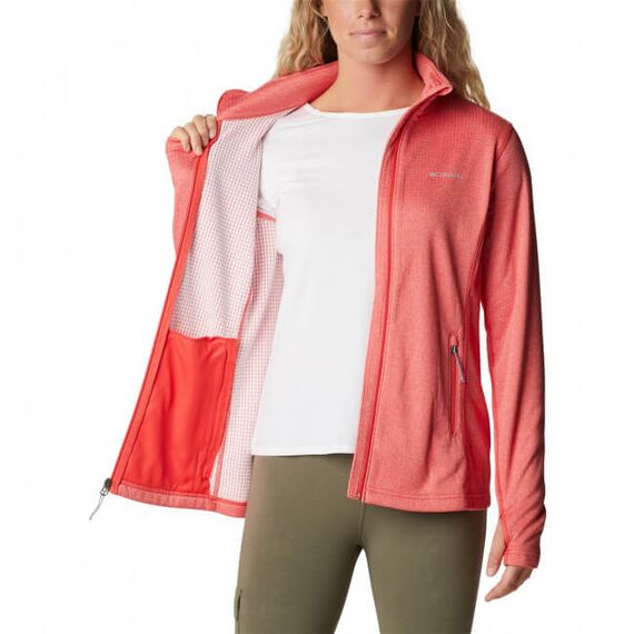 Columbia Bluza damska polarowa Park View Fleece Full Zip Grid Fleece Red Hibiscus Heather, Kolor: czerwony, Waga: 1, Rozmiar: S, 4 zdjęcie