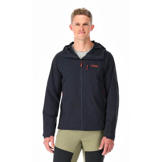 Rab Kurtka softshell męska Torque Jacket Beluga, Kolor: czarny, Waga: 1, Rozmiar: L, 5 zdjęcie