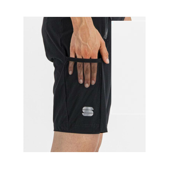 Sportful Spodenki rowerowe damskie Supergiara W Overshort czarne, Kolor: czarny, Waga: 0.5, Rozmiar: S, 3 zdjęcie